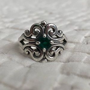 James Avery Spanish Lace Ring - Emerald Birthstone